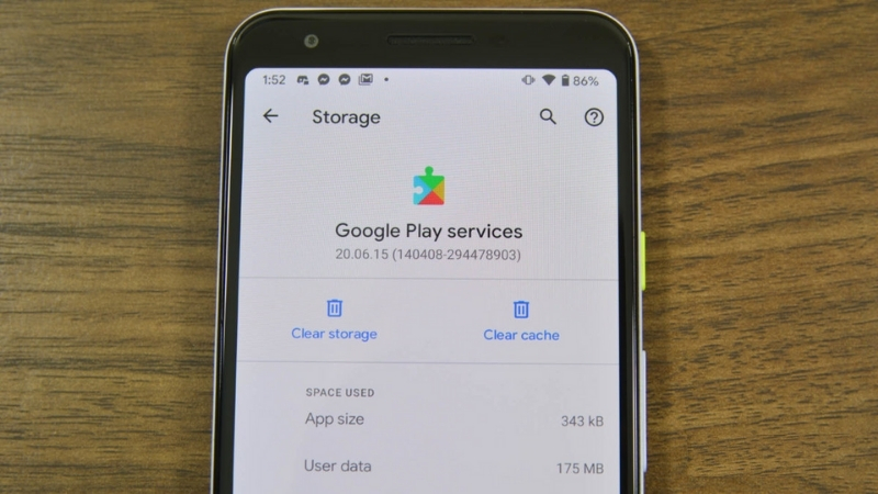 Xóa cache và bộ nhớ đệm của Google Play Services